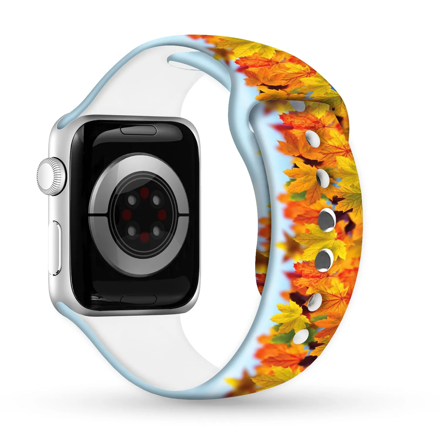 Autumn Glow Print | Silicone Watch Band for Apple Watch ®   Watch Face Incl.