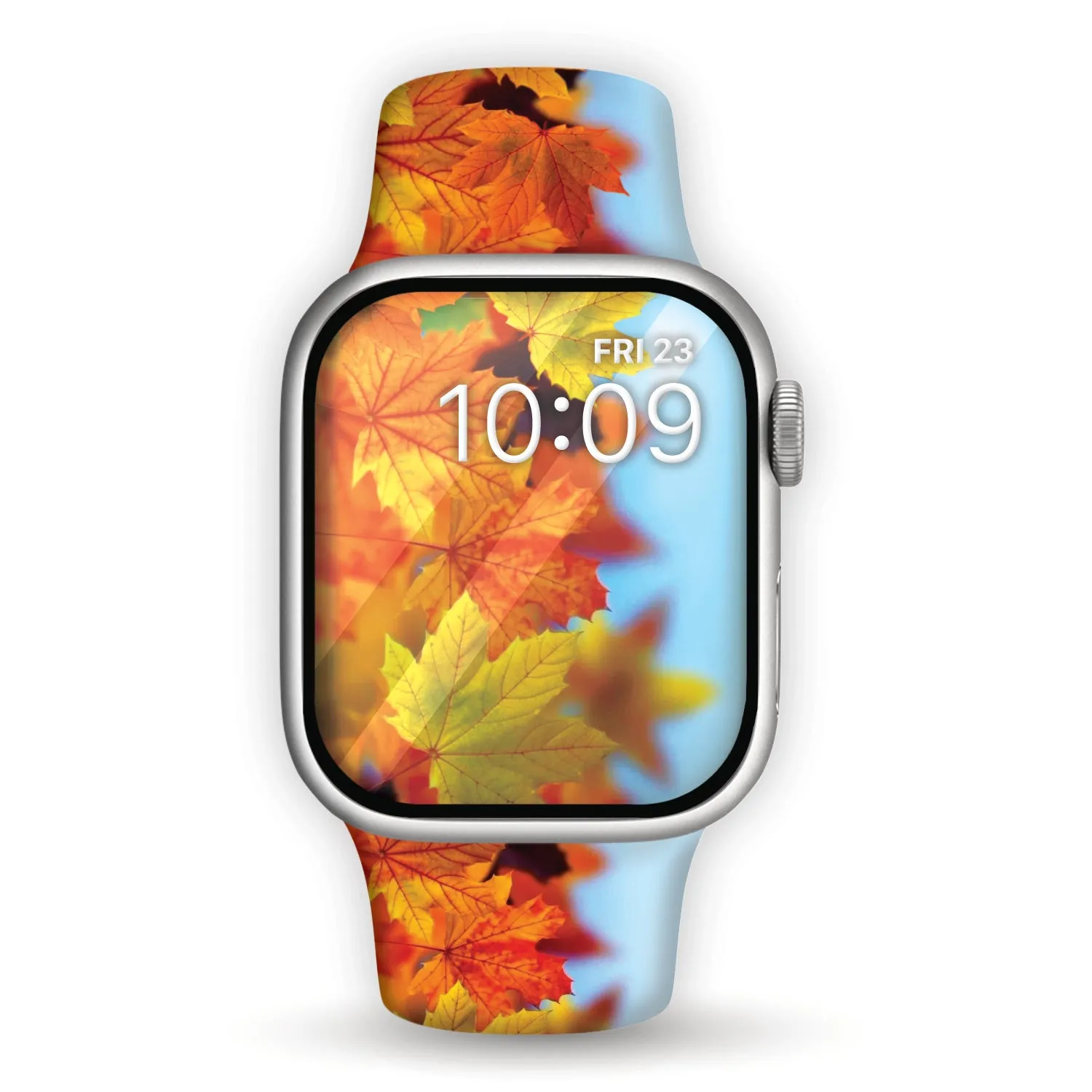 Autumn Glow Print | Silicone Watch Band for Apple Watch ®   Watch Face Incl.