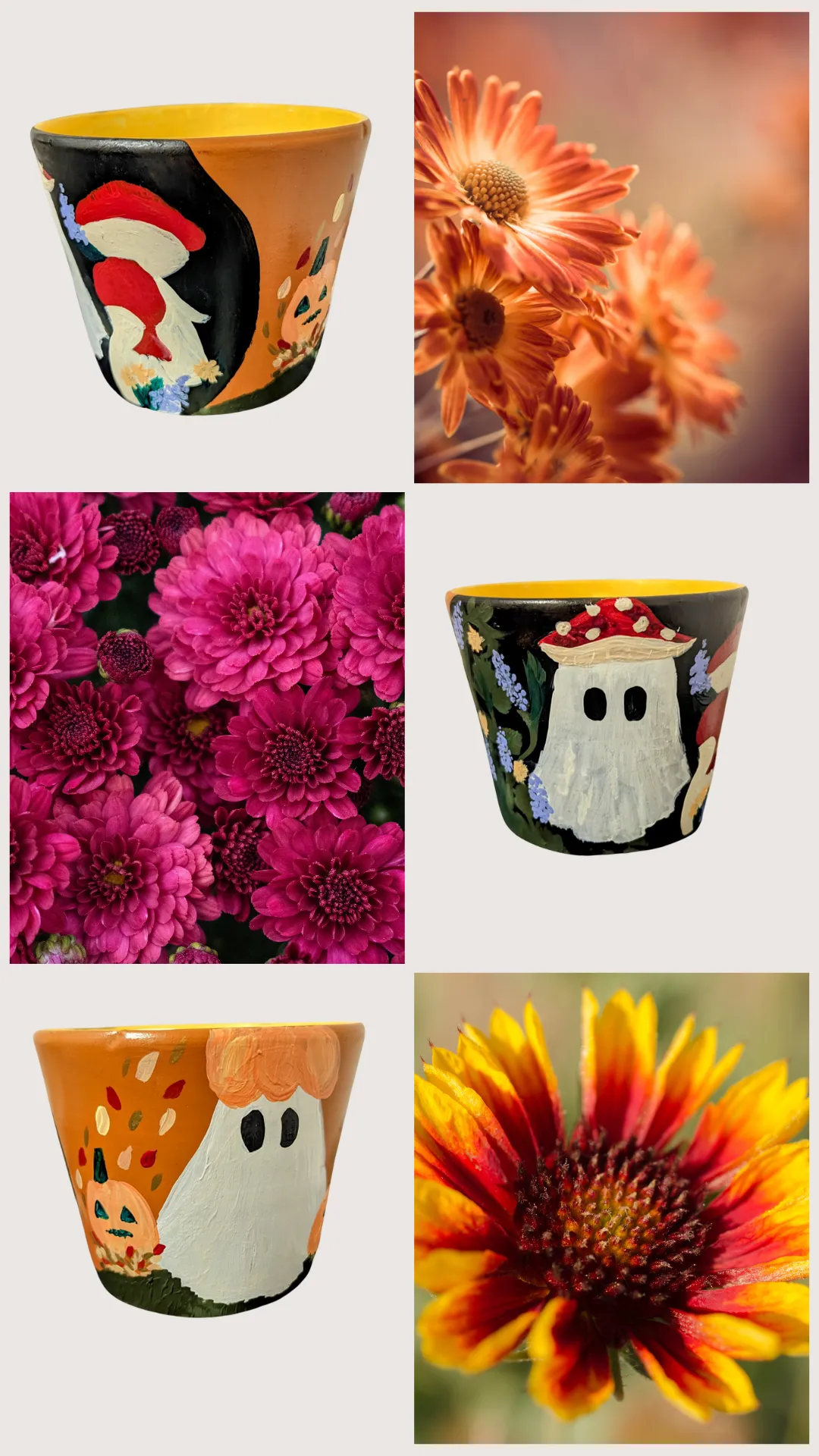 Autumn Seasons - Flower Plant Clay Pot