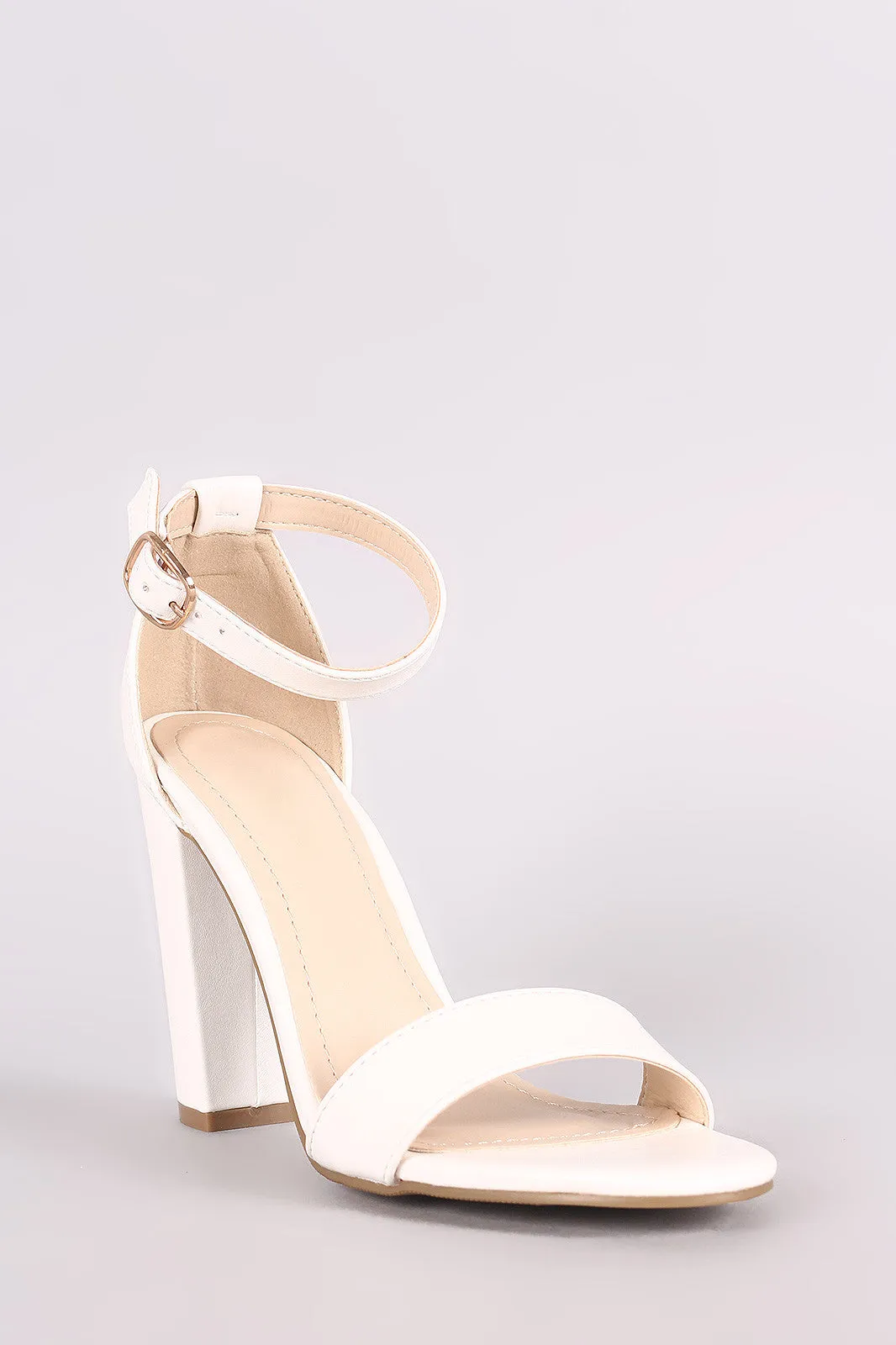 Bamboo One Band Ankle Strap Open Toe Heel