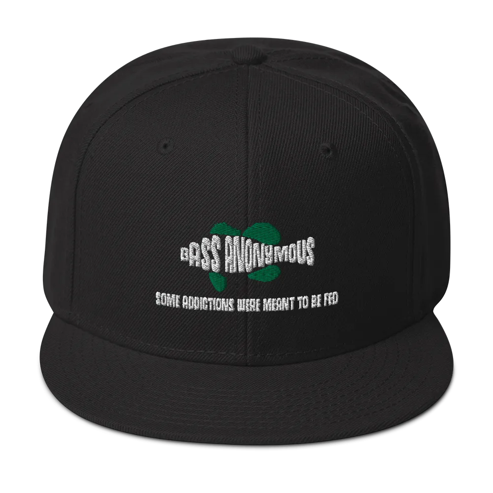 Bass Anonymous Snapback Hat with SwimLogo and Slogan