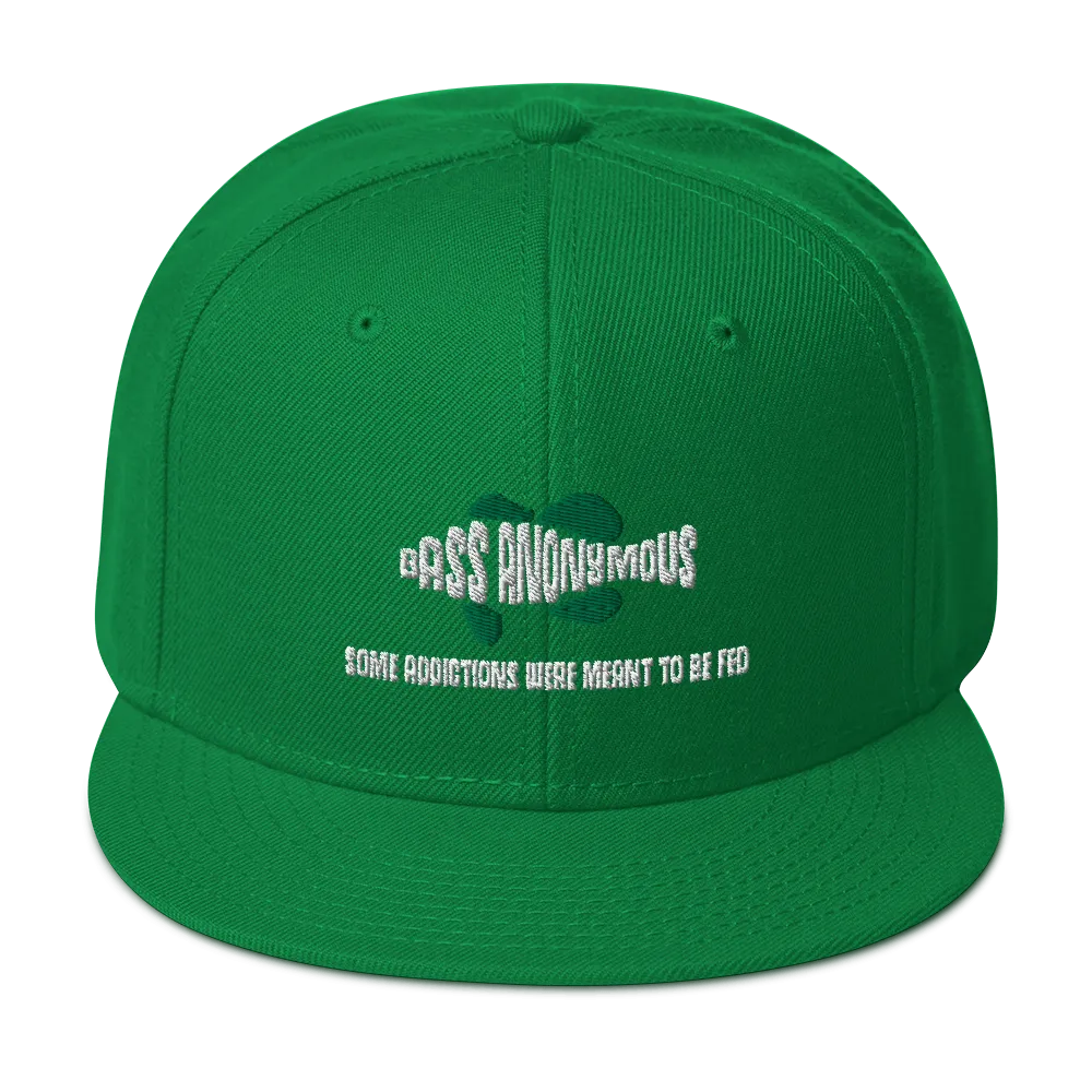 Bass Anonymous Snapback Hat with SwimLogo and Slogan
