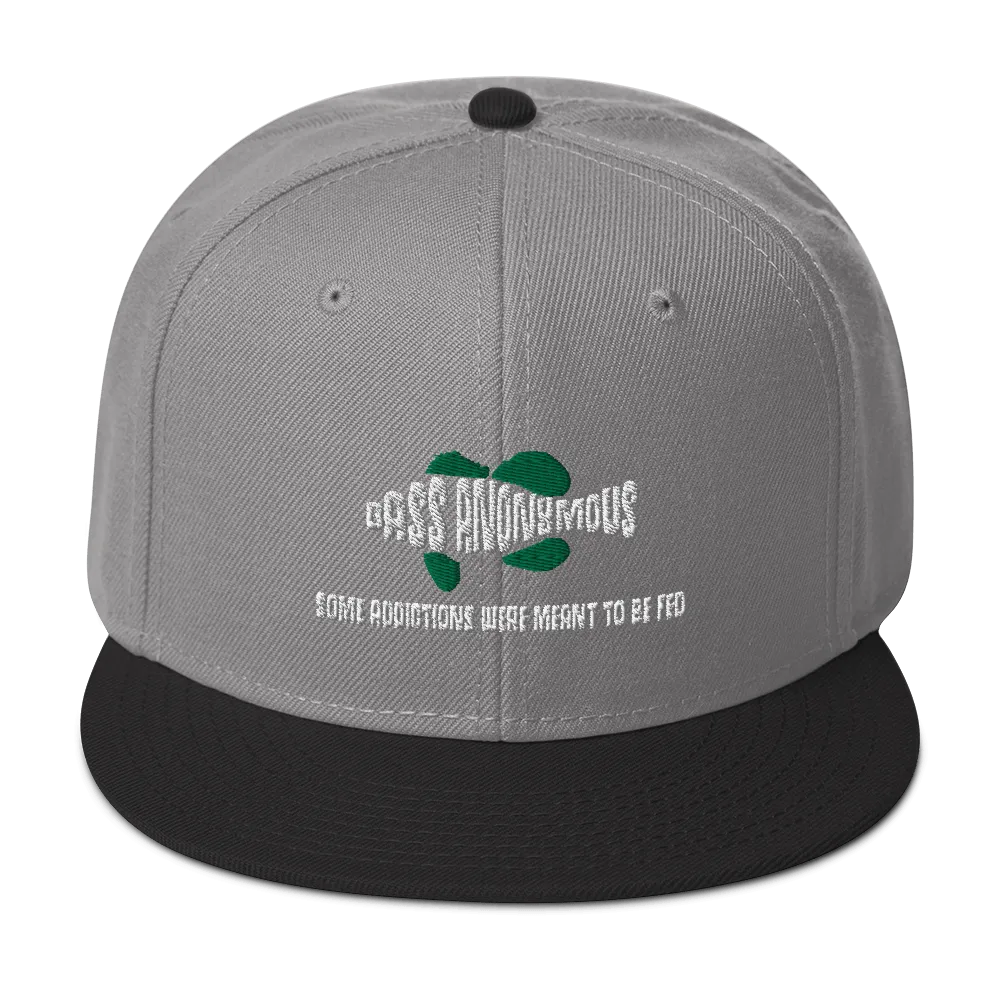 Bass Anonymous Snapback Hat with SwimLogo and Slogan