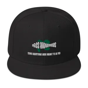 Bass Anonymous Snapback Hat with SwimLogo and Slogan