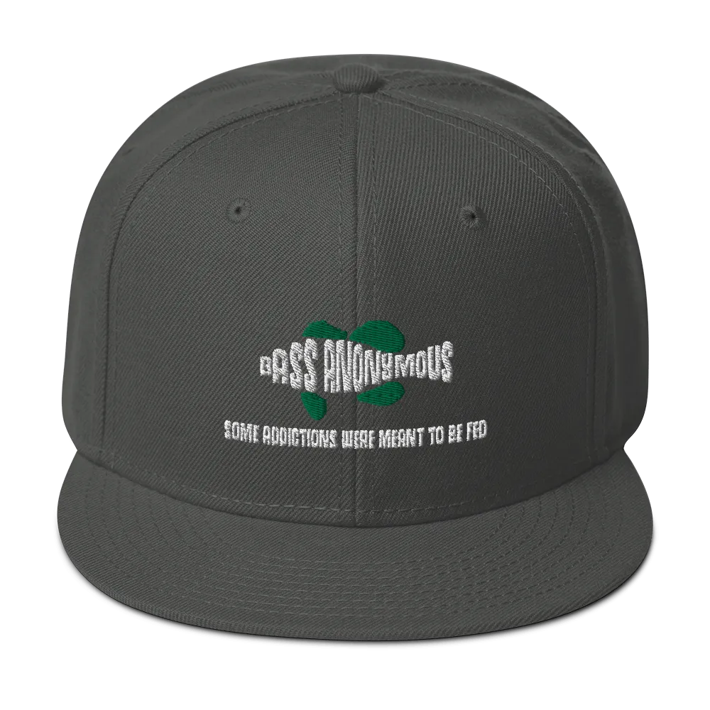 Bass Anonymous Snapback Hat with SwimLogo and Slogan