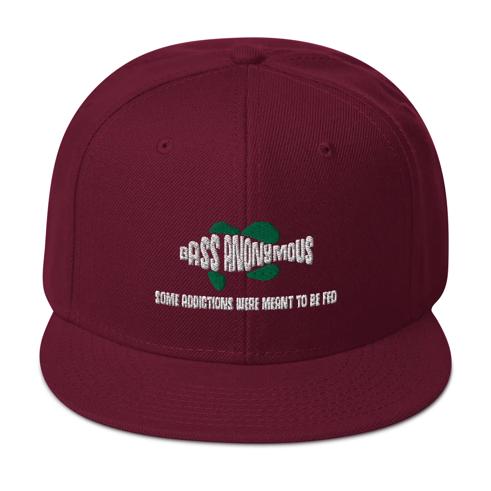 Bass Anonymous Snapback Hat with SwimLogo and Slogan
