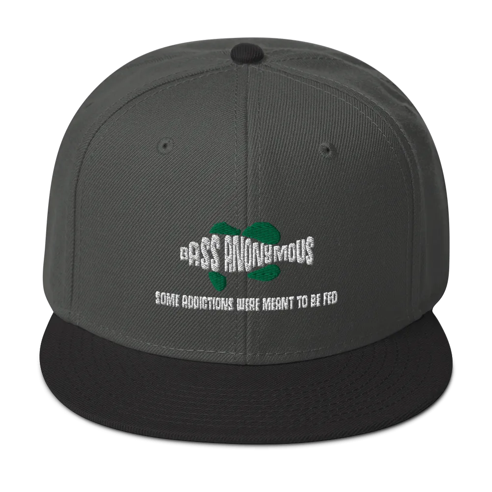 Bass Anonymous Snapback Hat with SwimLogo and Slogan