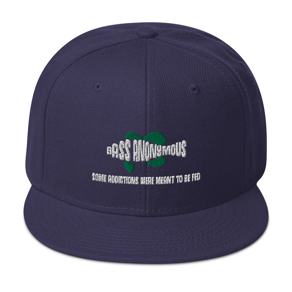 Bass Anonymous Snapback Hat with SwimLogo and Slogan