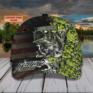 Bass Fishing - Personalized Name Cap - Nmd 48