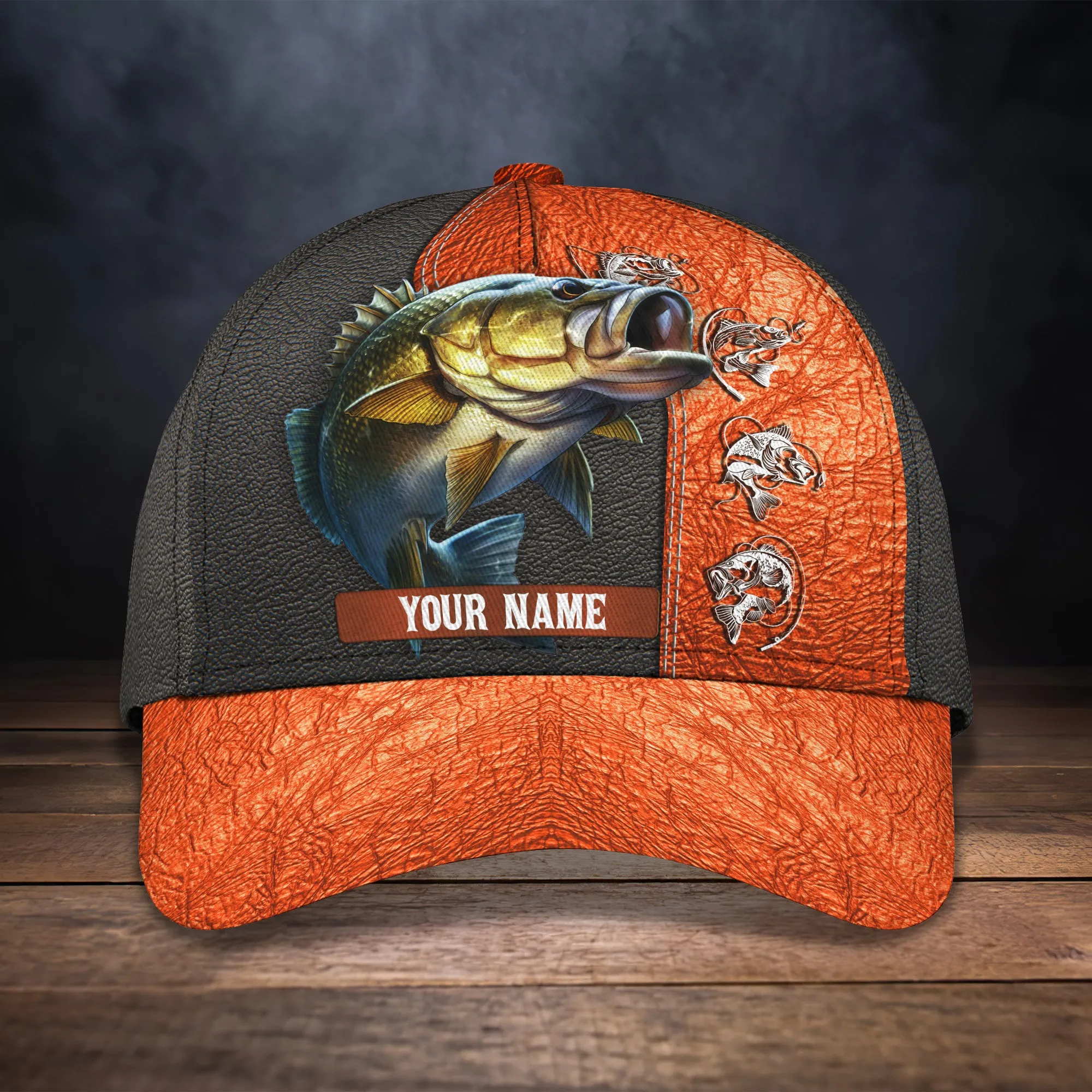 Bass Fishing - Personalized Name Cap - Urt96