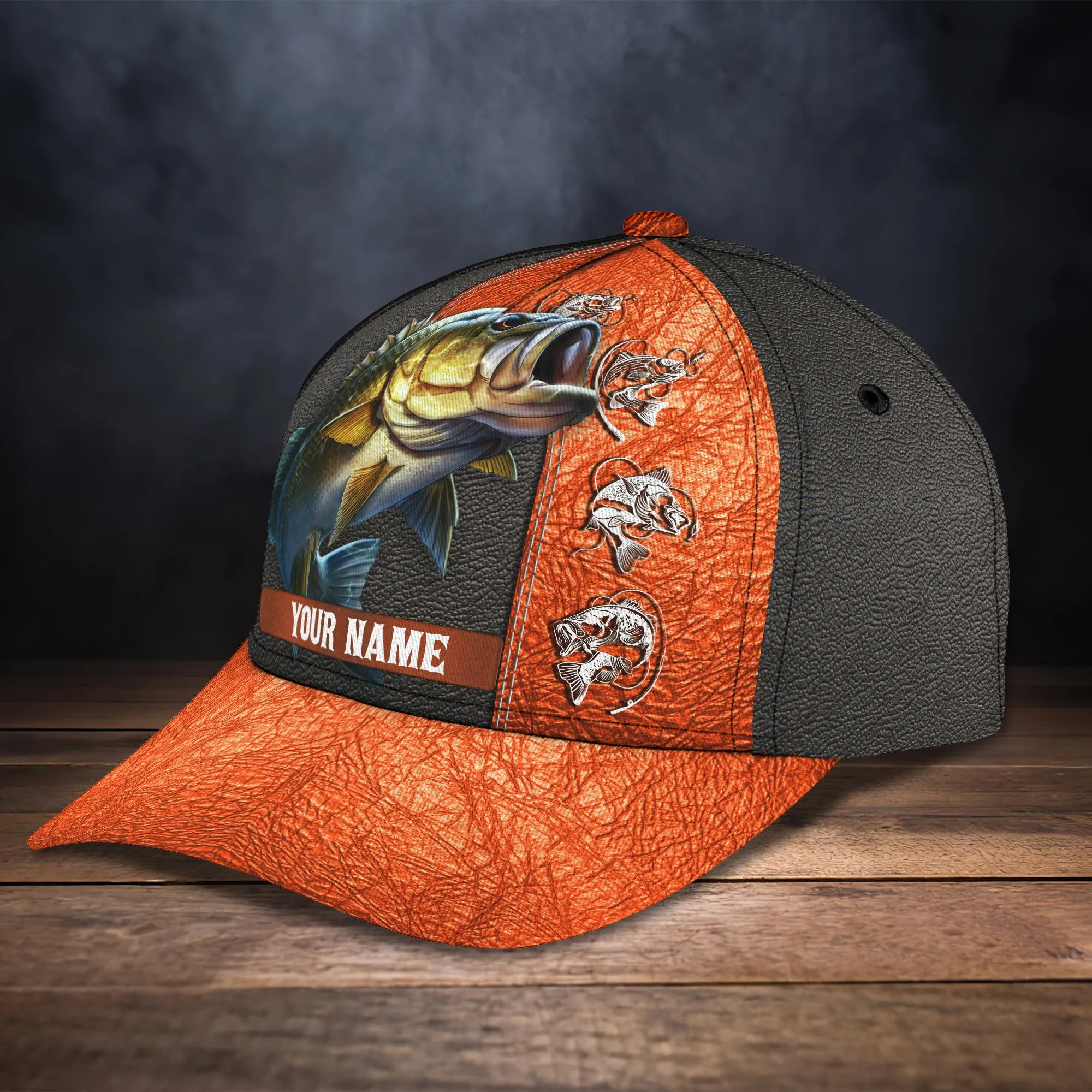 Bass Fishing - Personalized Name Cap - Urt96