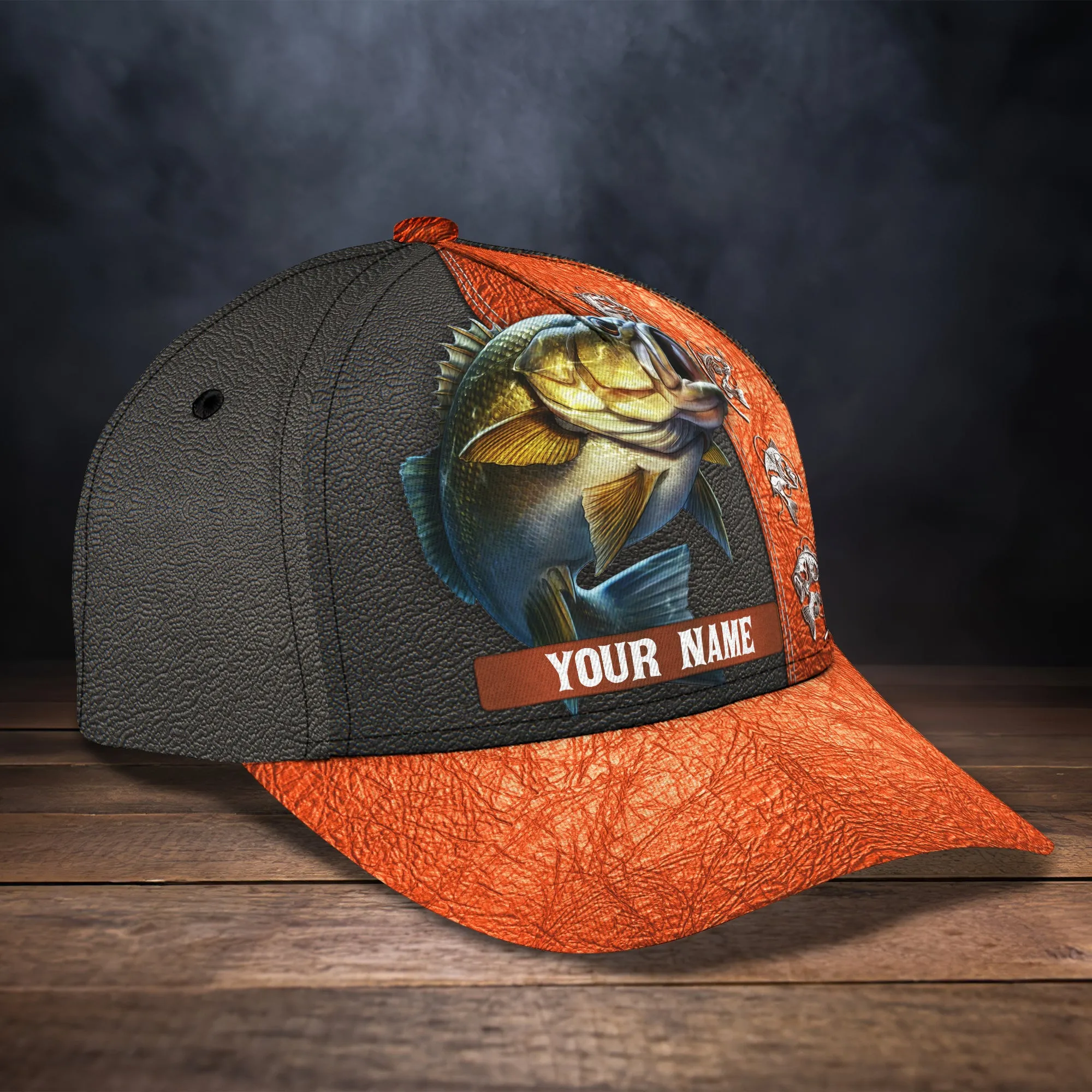 Bass Fishing - Personalized Name Cap - Urt96