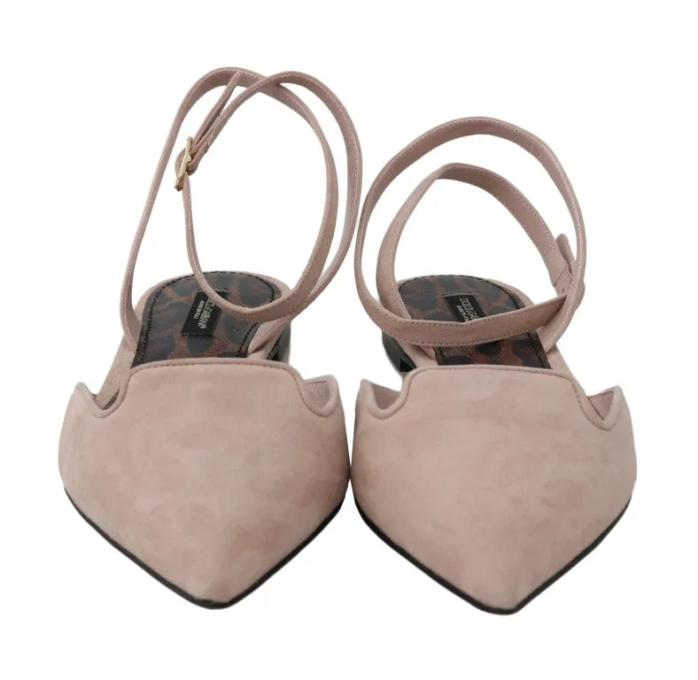 Beige Suede Leather Ankle Strap Sandal