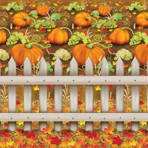 Beistle Pumpkin Patch Backdrop 4' x 30' (1/Pkg) Party Supply Decoration : Thanksgiving/Fall
