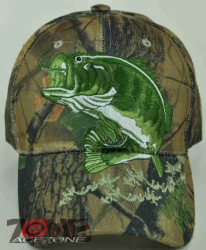 BIG BASS FISHING OUTDOOR SPORTS CAMO CAP HAT