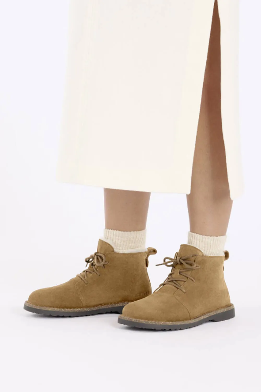 Birkenstock Uppsala Mid Shearling Boots for Women in Dark Tea | 1028086