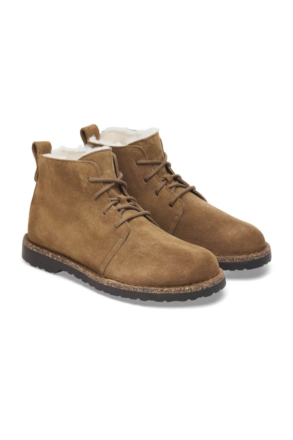 Birkenstock Uppsala Mid Shearling Boots for Women in Dark Tea | 1028086