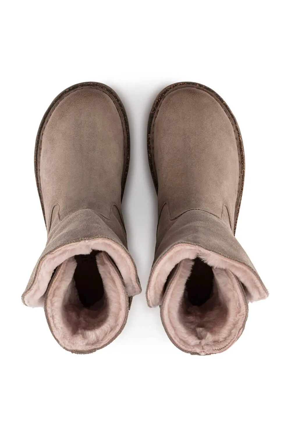 Birkenstock Uppsala Shearling Booties for Women in Grey Taupe | 1023742