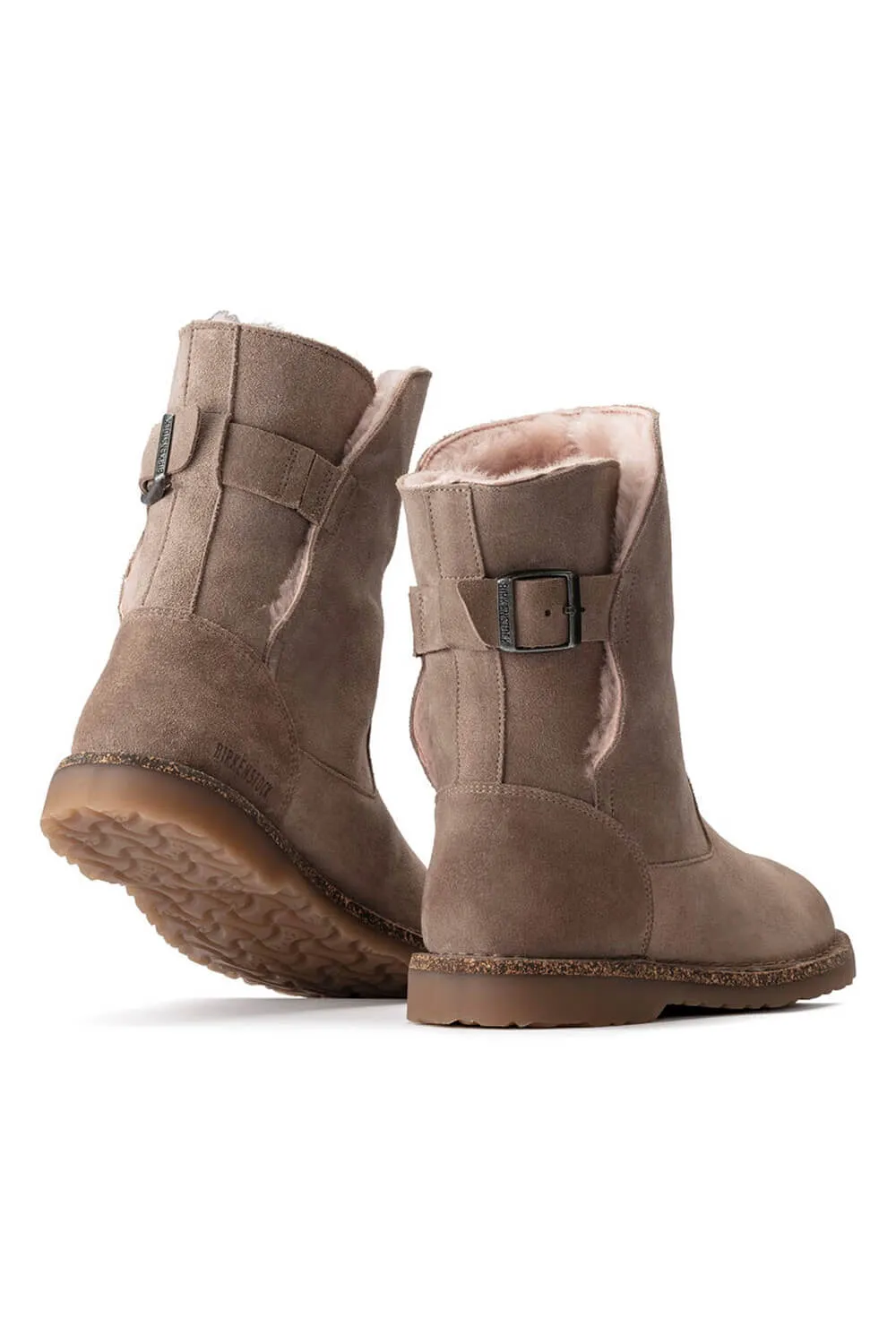 Birkenstock Uppsala Shearling Booties for Women in Grey Taupe | 1023742