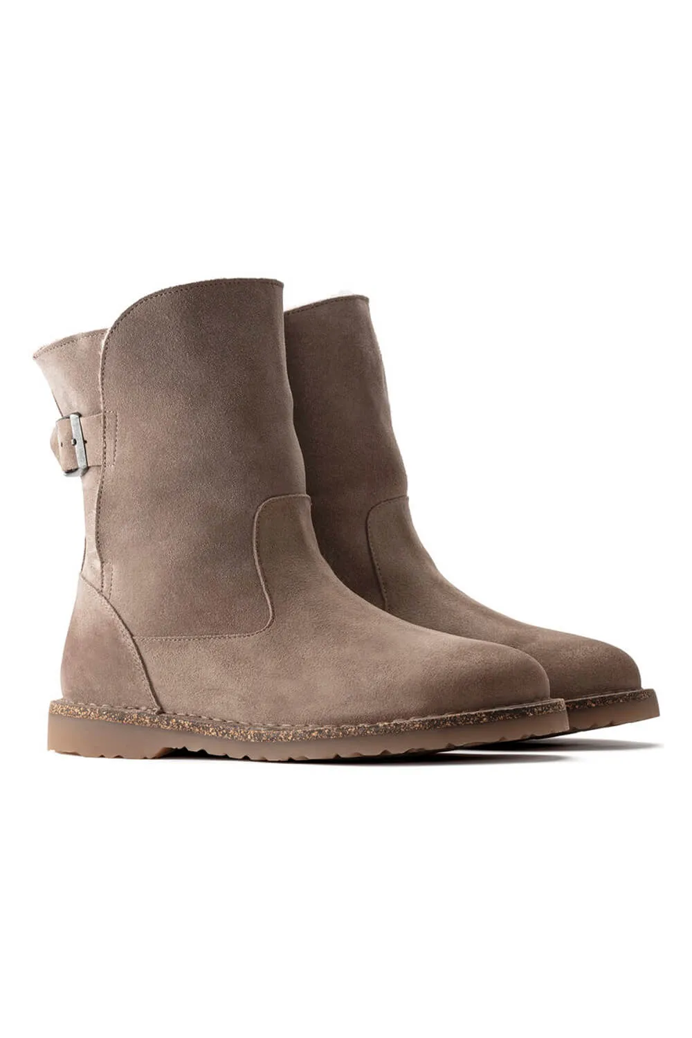 Birkenstock Uppsala Shearling Booties for Women in Grey Taupe | 1023742