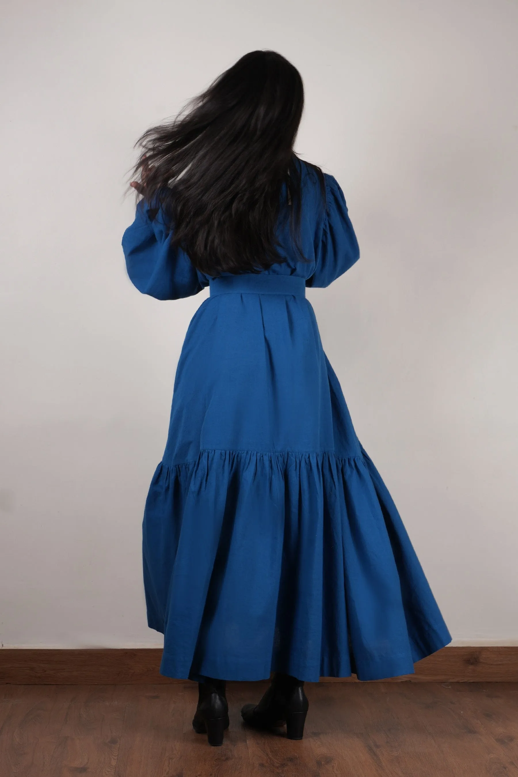Blue Shirt Kaavya Dress