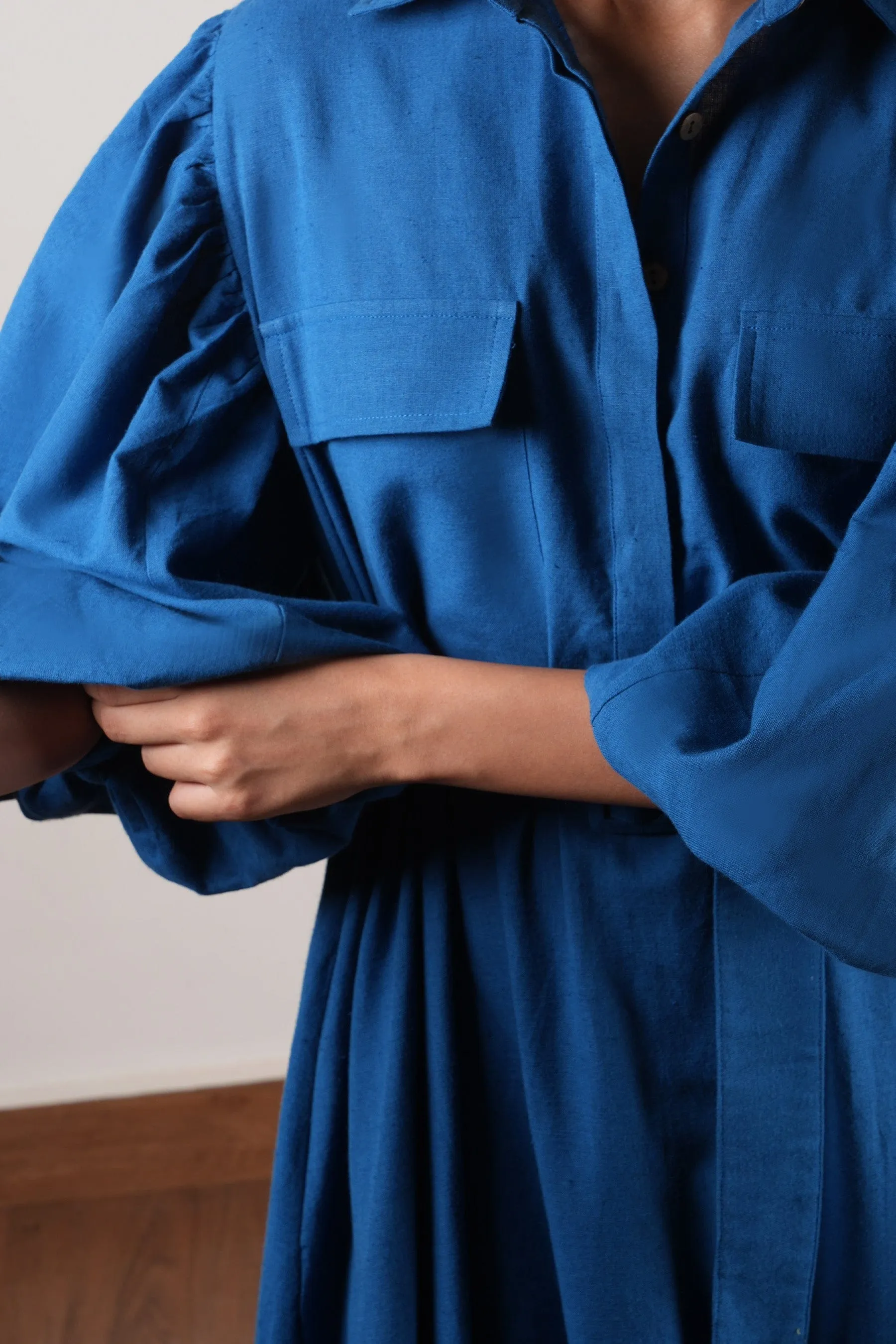 Blue Shirt Kaavya Dress