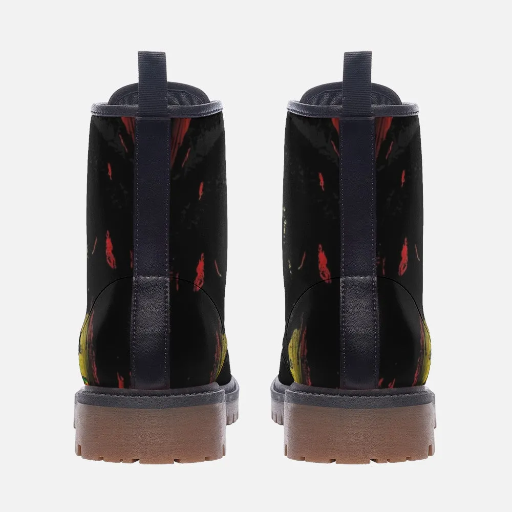 Bob Marley Rasta Vegan Combat Boots