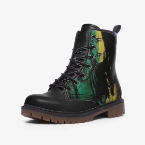 Bob Marley Rasta Vegan Combat Boots