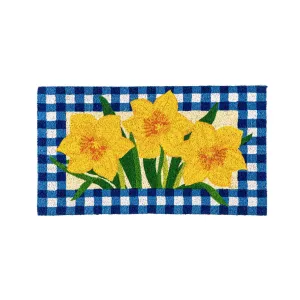Buffalo Check Daffodils Coir Mat,2rm1078