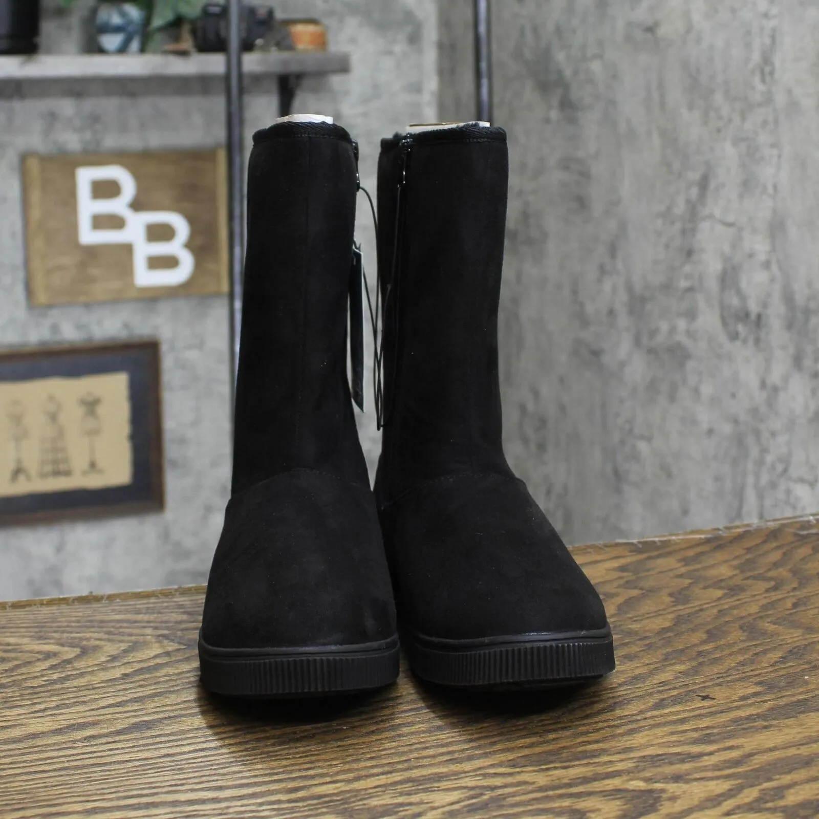 Cat & Jack Girls Natalia Shearling Style Boots 88435465 Black 3