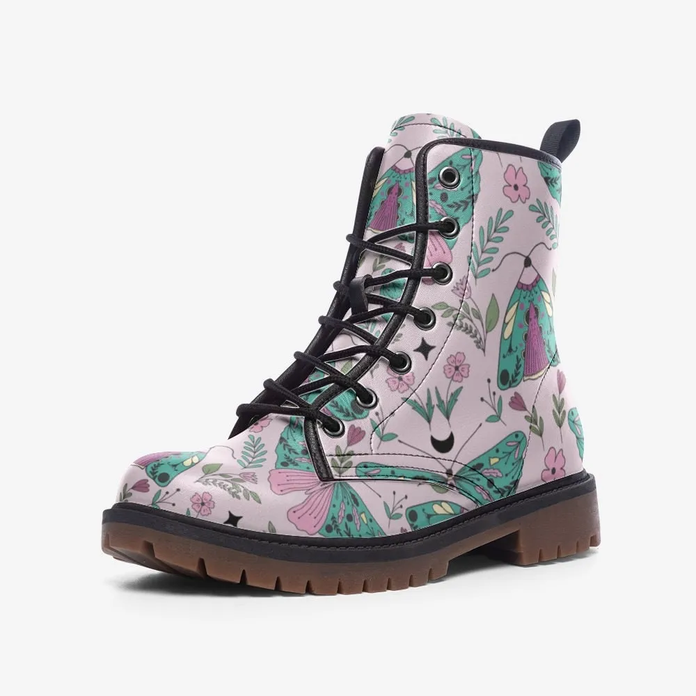 Celestial Butterflies Pastel Vegan Leather Unisex Boots