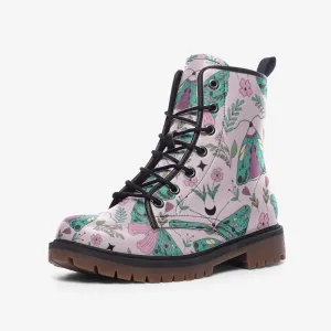 Celestial Butterflies Pastel Vegan Leather Unisex Boots