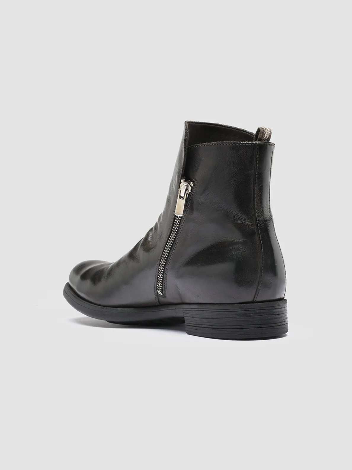 CHRONICLE 042 - Grey Leather Ankle Boots