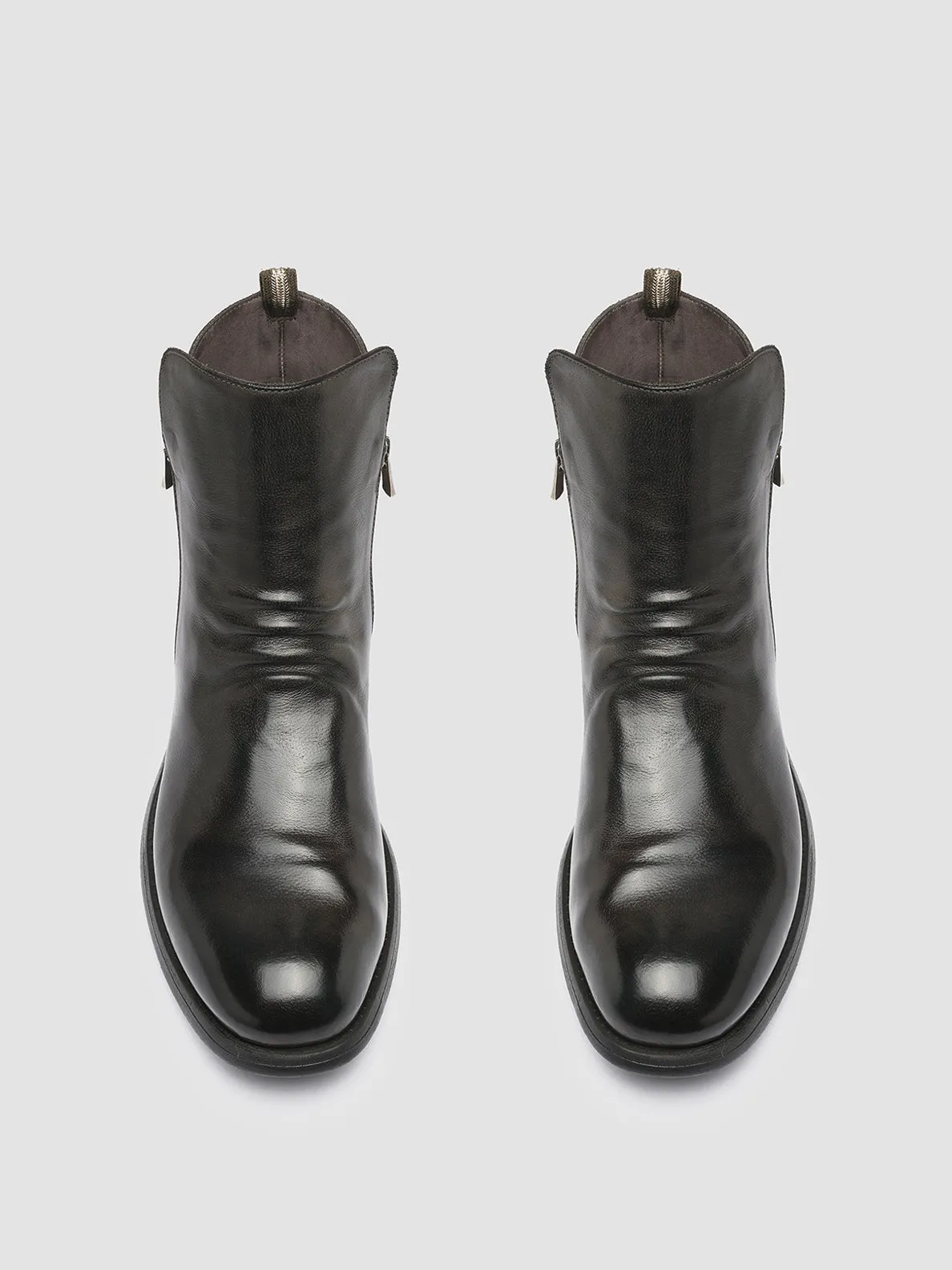 CHRONICLE 042 - Grey Leather Ankle Boots