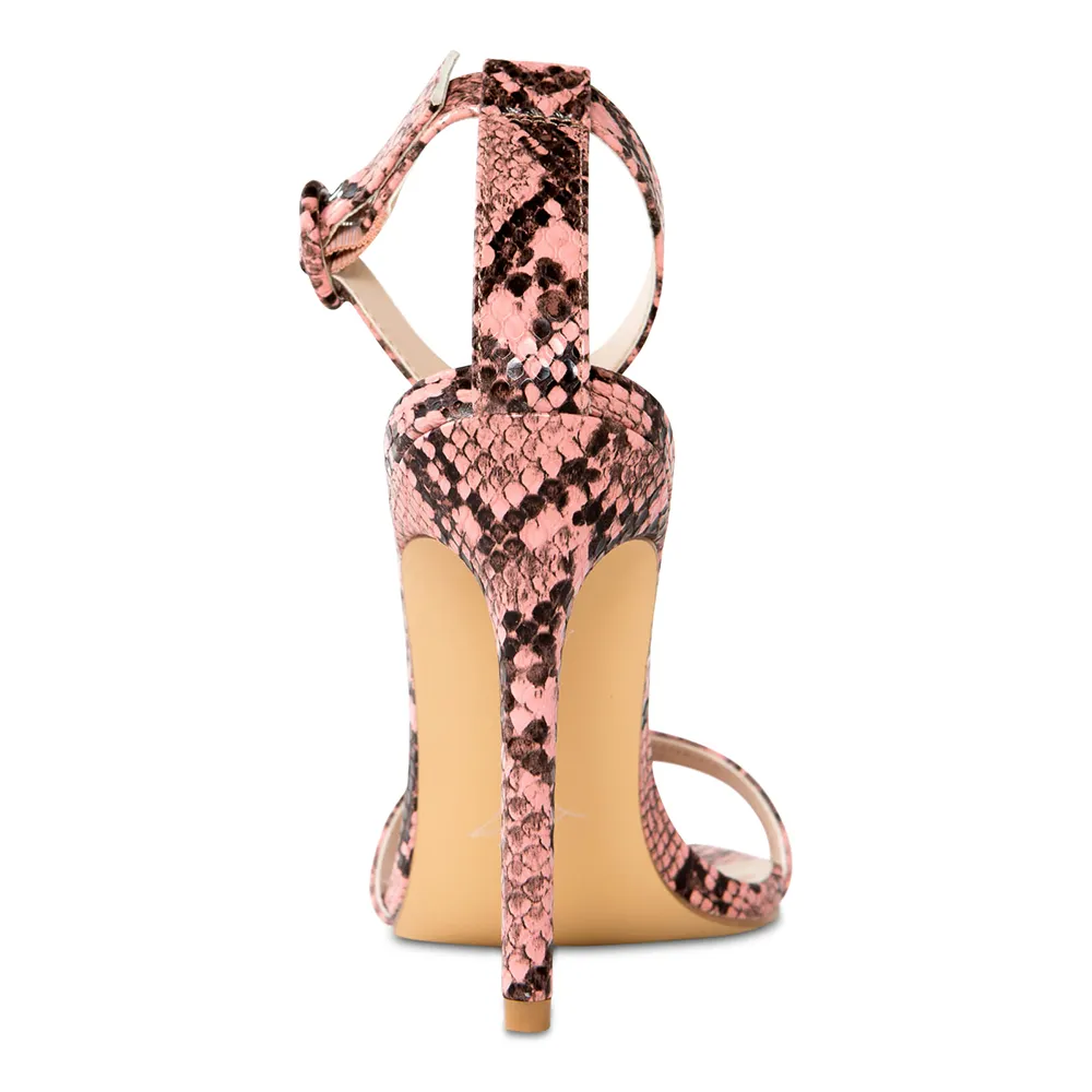 Cima Pink Vegan Snake Heels