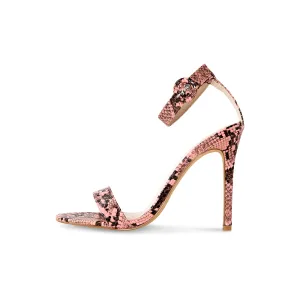 Cima Pink Vegan Snake Heels