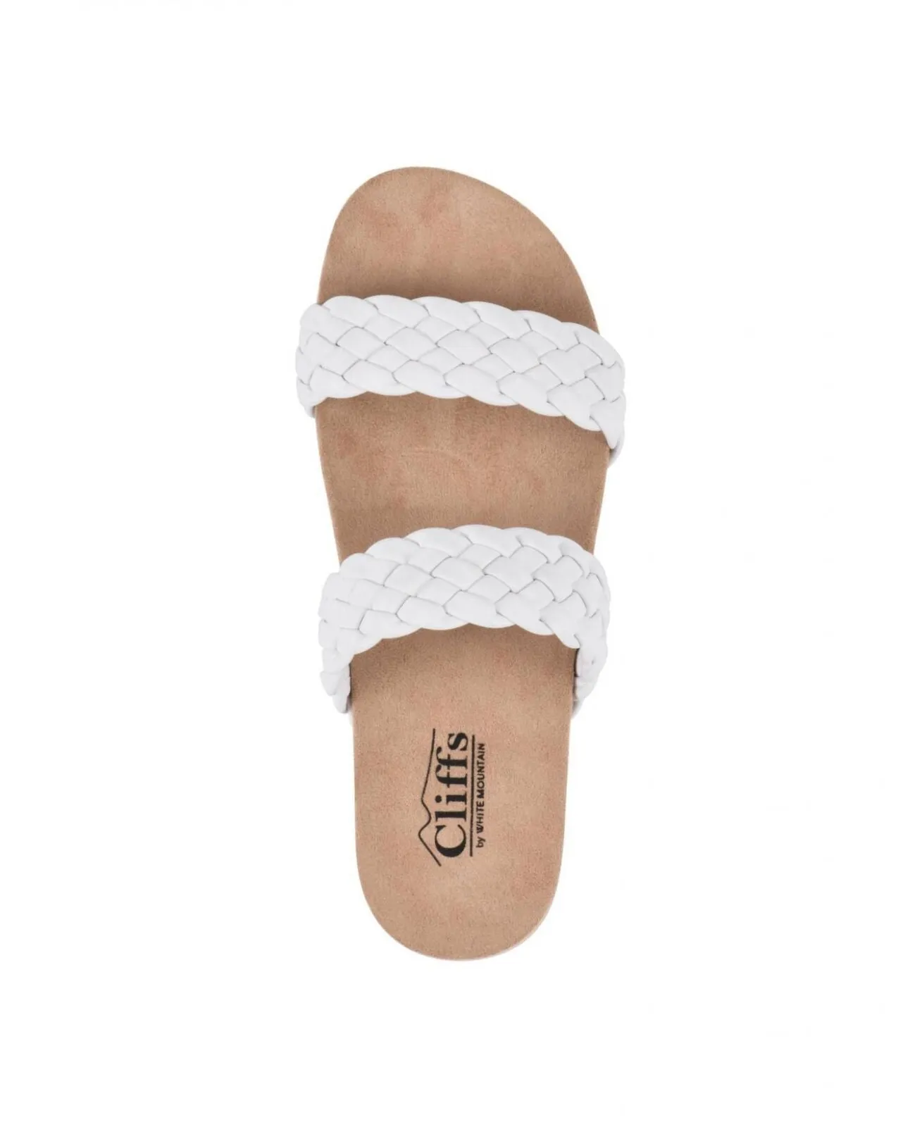Cliffs By White Mountain Women's Truly Slide Sandals Shoes TRULY C32926 White 8M