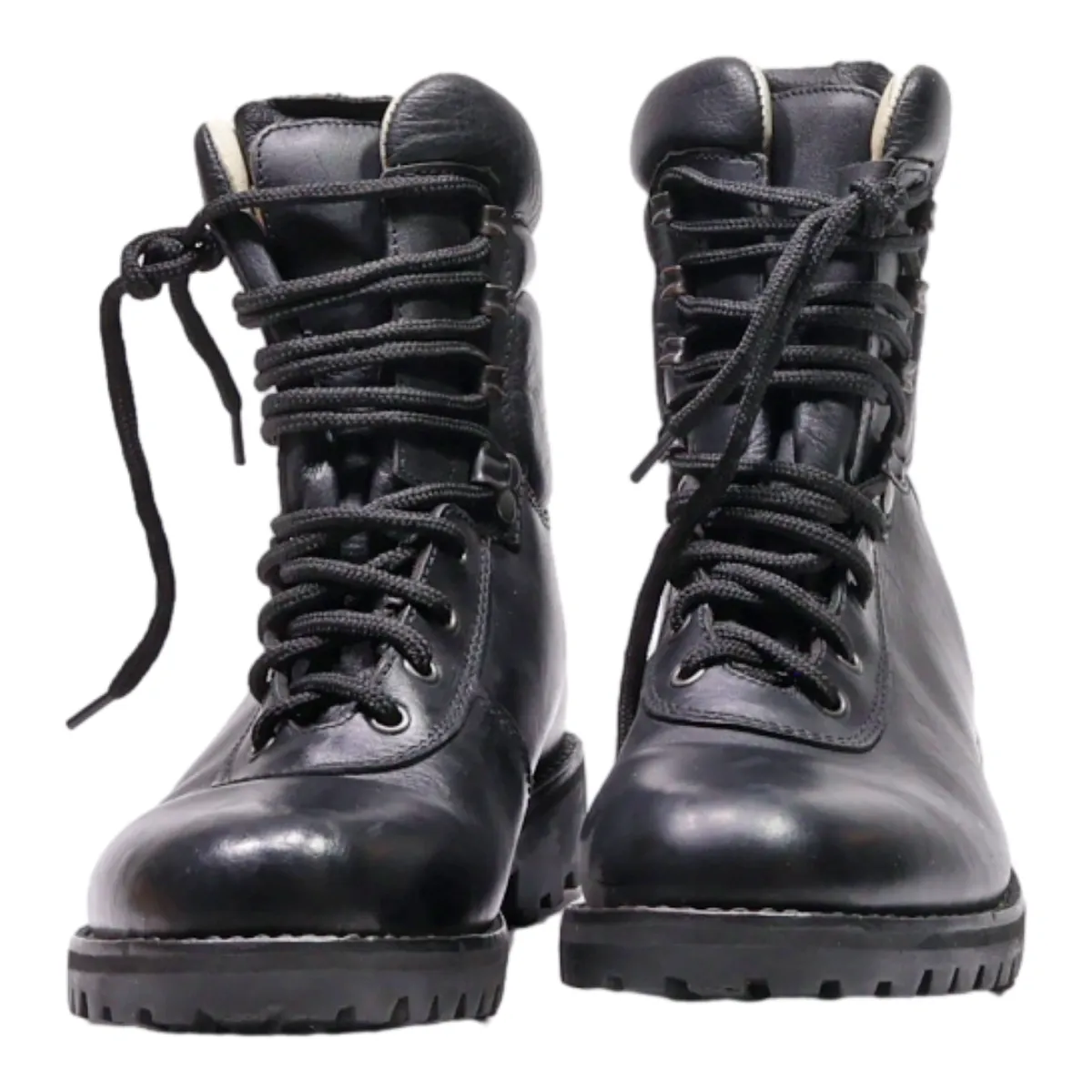 Combat Boots Black Leather Mens UK 9