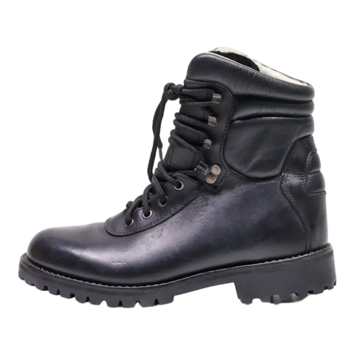 Combat Boots Black Leather Mens UK 9