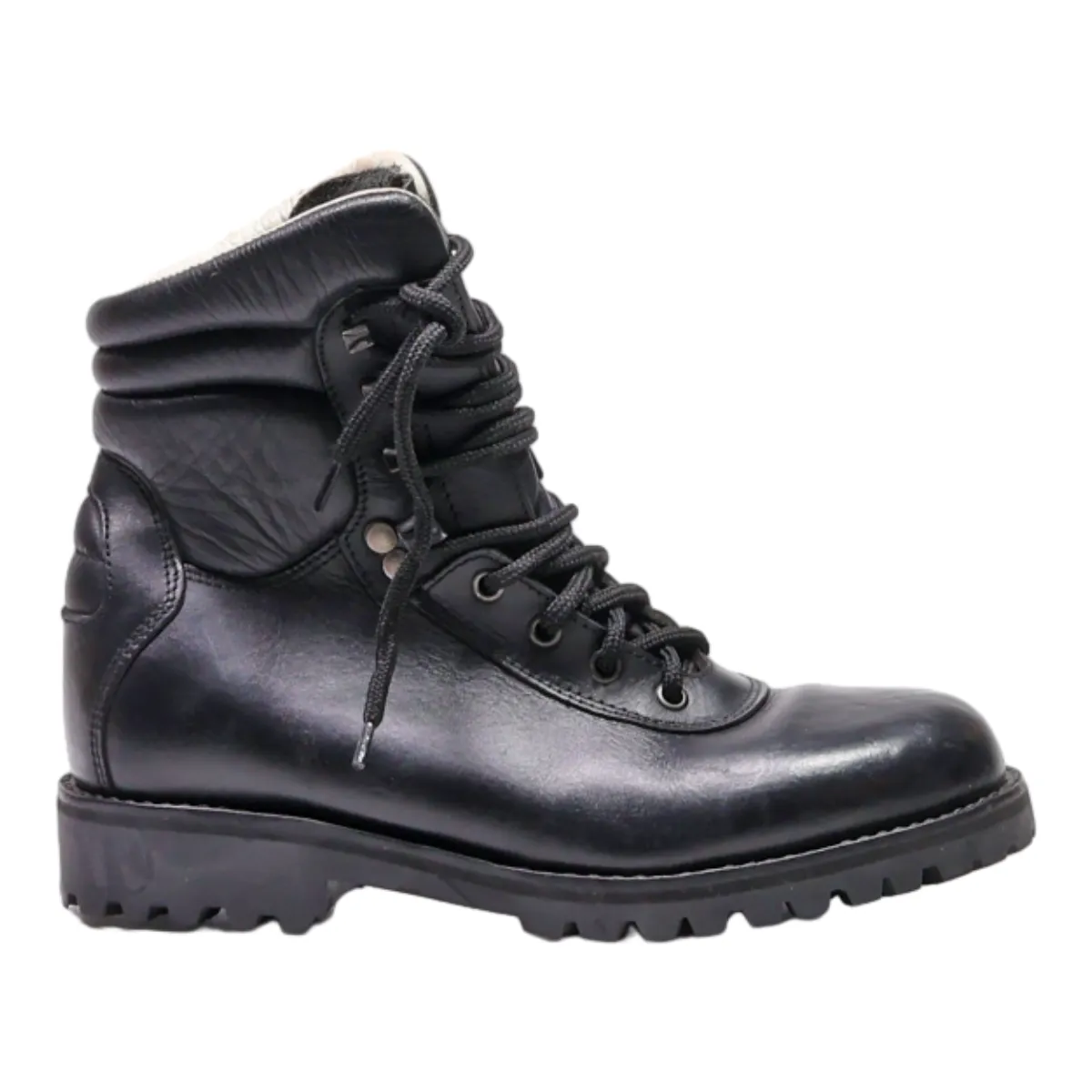 Combat Boots Black Leather Mens UK 9