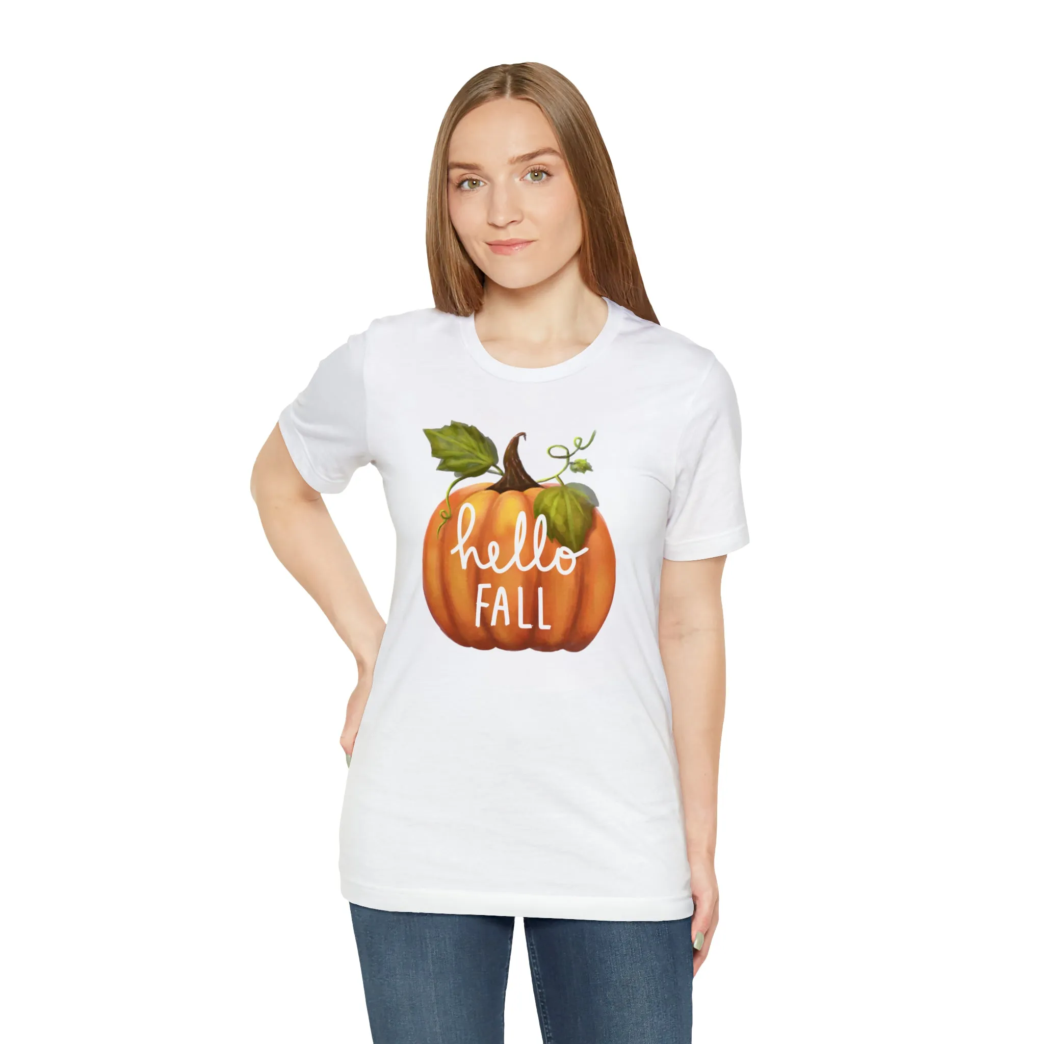 Copy of Hello Fall Shirt, Autumn Pumpkin Shirt , Pumpkin Spice Tee, Funny Pumpkin T-Shirt, Womens Fall Season Shirt
