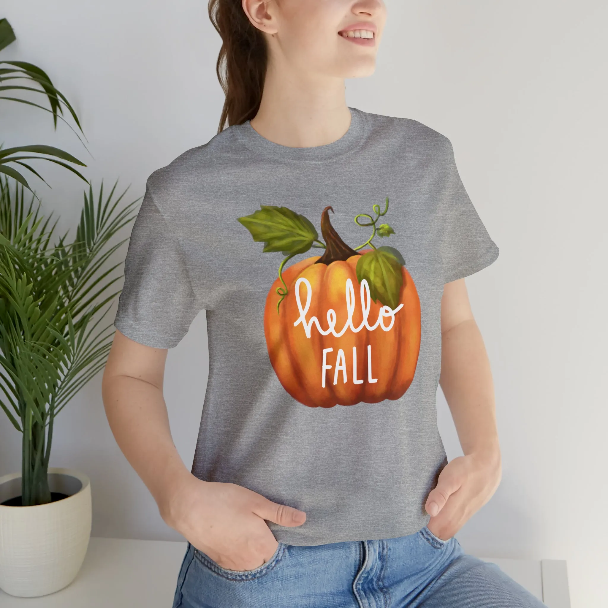 Copy of Hello Fall Shirt, Autumn Pumpkin Shirt , Pumpkin Spice Tee, Funny Pumpkin T-Shirt, Womens Fall Season Shirt