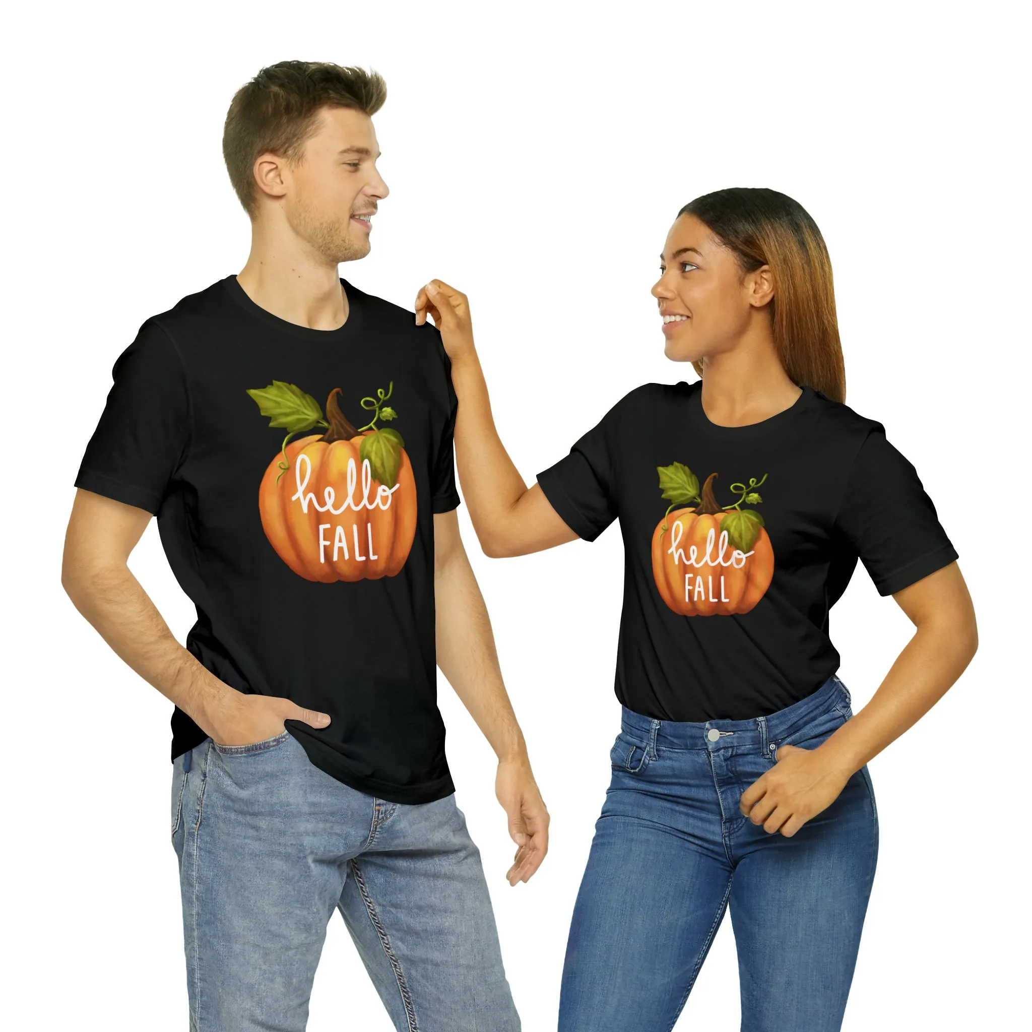 Copy of Hello Fall Shirt, Autumn Pumpkin Shirt , Pumpkin Spice Tee, Funny Pumpkin T-Shirt, Womens Fall Season Shirt
