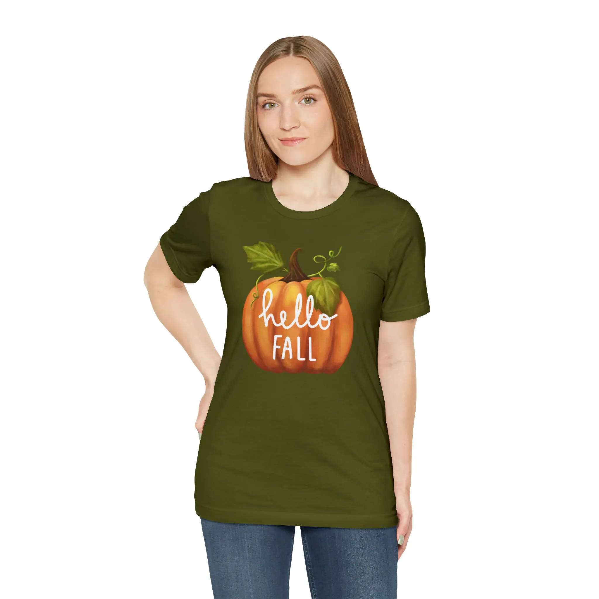 Copy of Hello Fall Shirt, Autumn Pumpkin Shirt , Pumpkin Spice Tee, Funny Pumpkin T-Shirt, Womens Fall Season Shirt