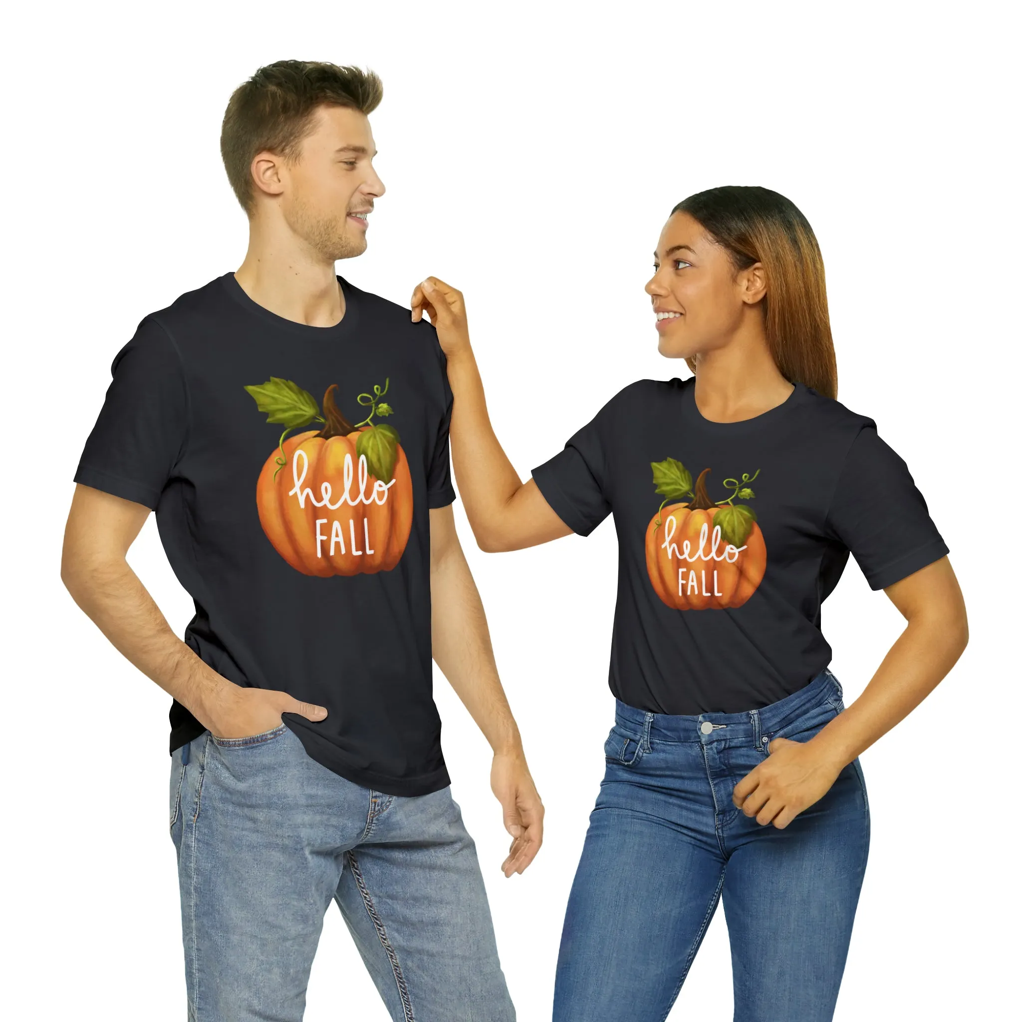 Copy of Hello Fall Shirt, Autumn Pumpkin Shirt , Pumpkin Spice Tee, Funny Pumpkin T-Shirt, Womens Fall Season Shirt