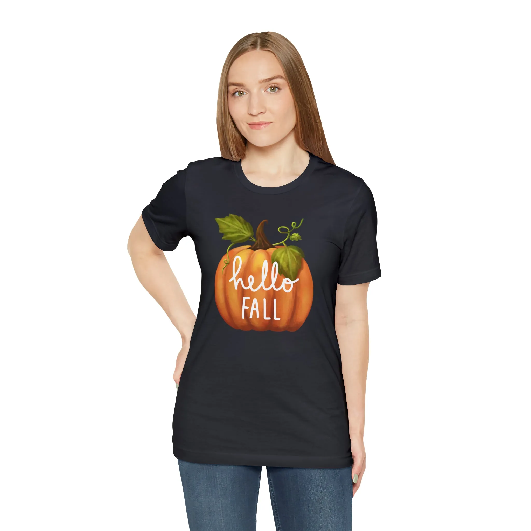 Copy of Hello Fall Shirt, Autumn Pumpkin Shirt , Pumpkin Spice Tee, Funny Pumpkin T-Shirt, Womens Fall Season Shirt
