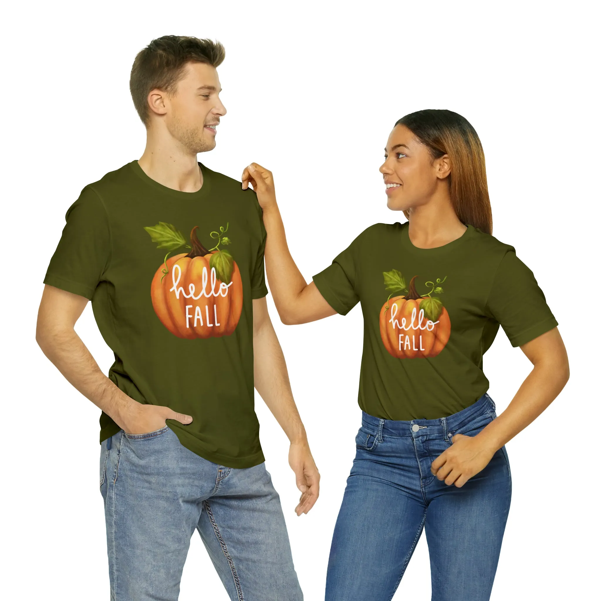 Copy of Hello Fall Shirt, Autumn Pumpkin Shirt , Pumpkin Spice Tee, Funny Pumpkin T-Shirt, Womens Fall Season Shirt