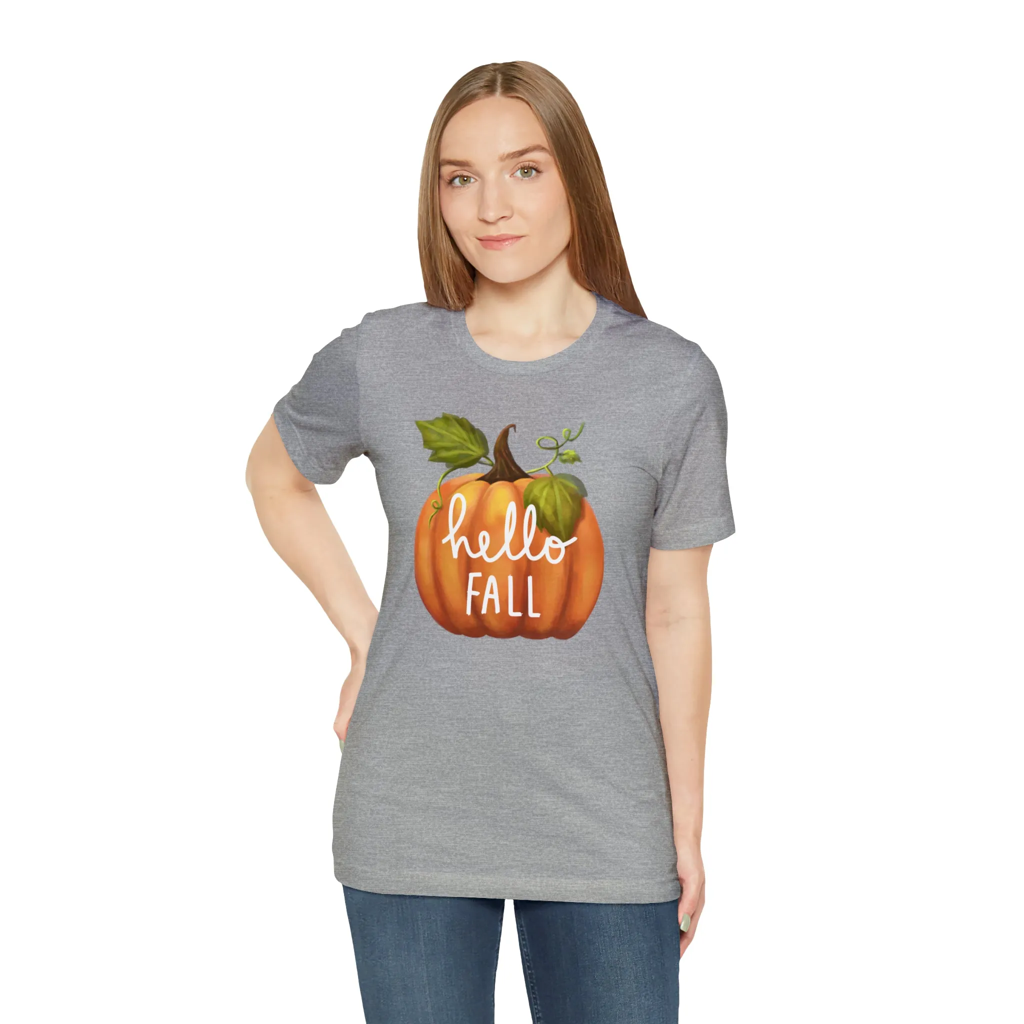 Copy of Hello Fall Shirt, Autumn Pumpkin Shirt , Pumpkin Spice Tee, Funny Pumpkin T-Shirt, Womens Fall Season Shirt