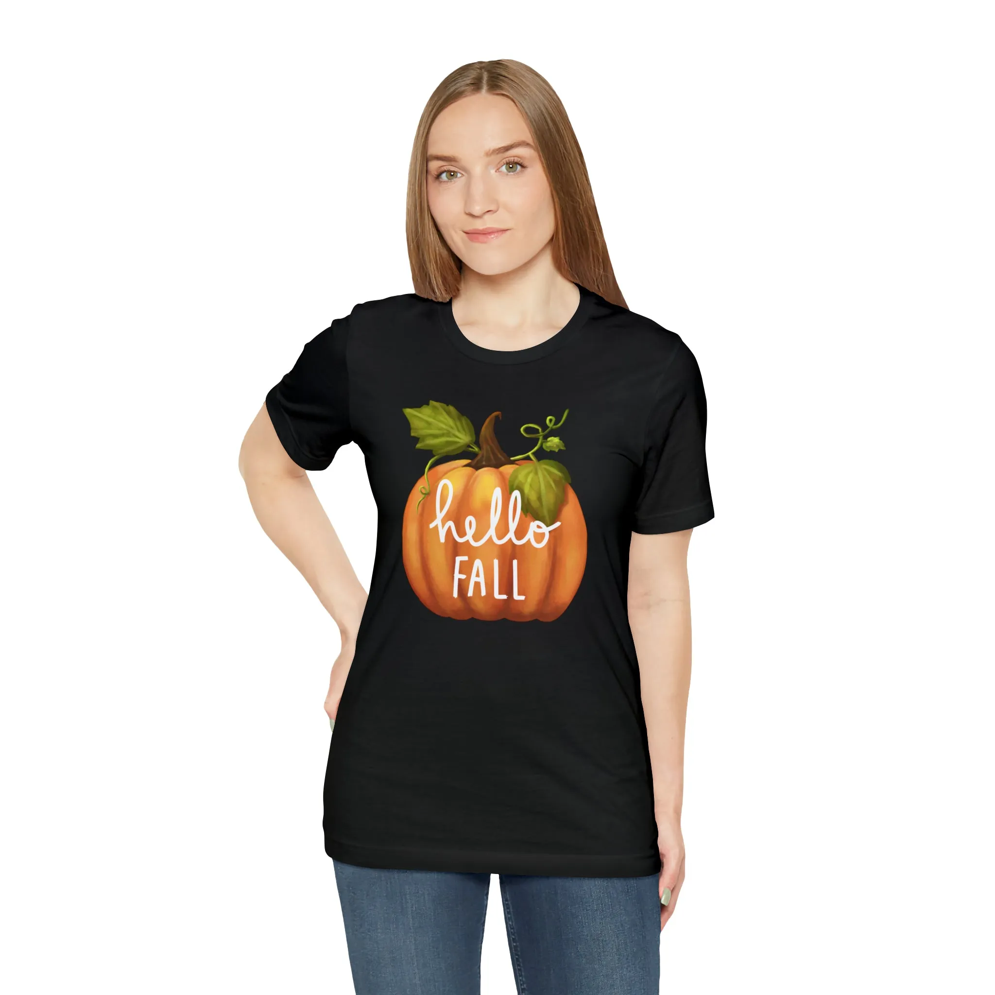Copy of Hello Fall Shirt, Autumn Pumpkin Shirt , Pumpkin Spice Tee, Funny Pumpkin T-Shirt, Womens Fall Season Shirt