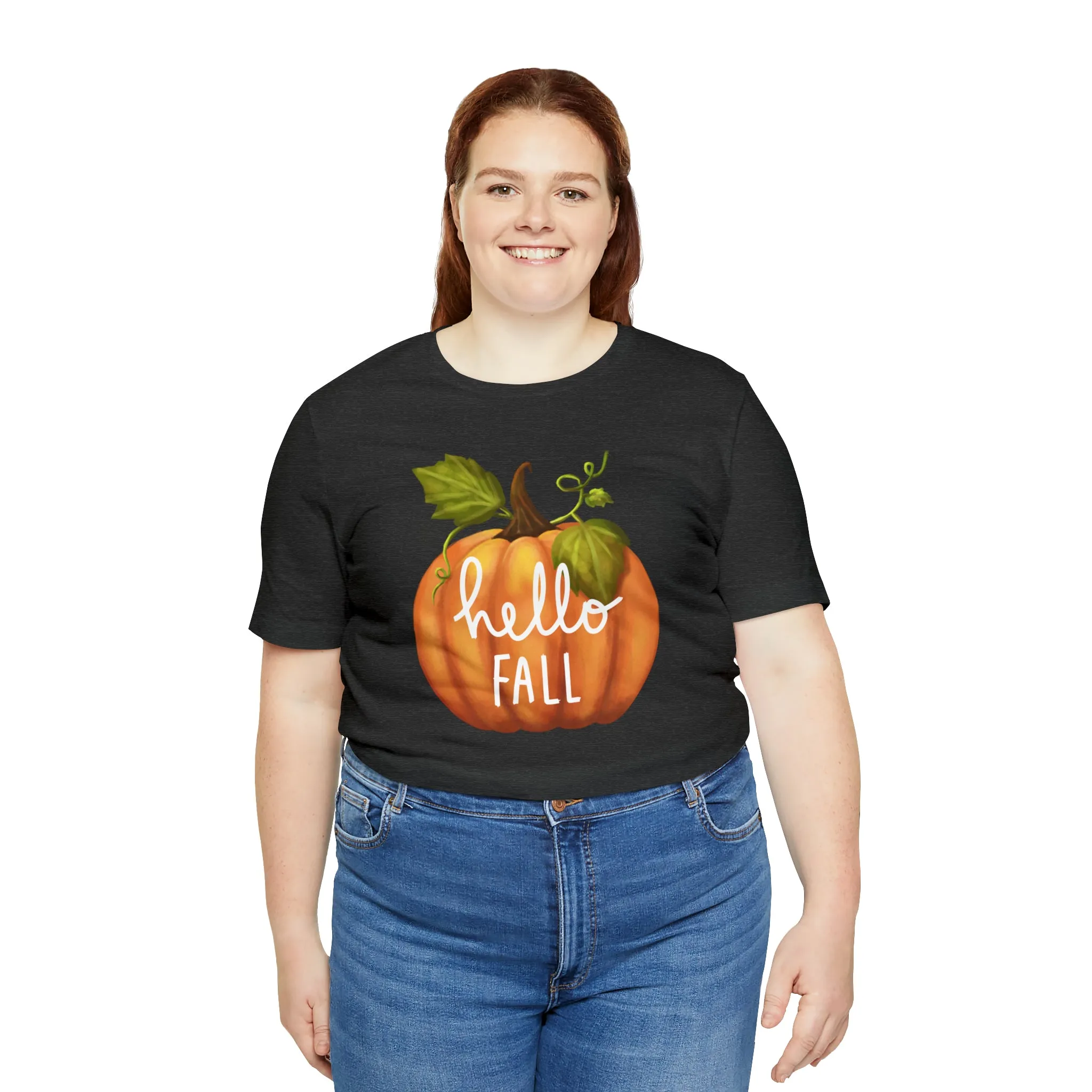 Copy of Hello Fall Shirt, Autumn Pumpkin Shirt , Pumpkin Spice Tee, Funny Pumpkin T-Shirt, Womens Fall Season Shirt